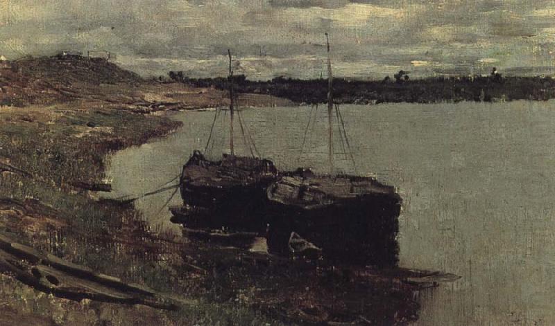 Barge. Wolga, Levitan, Isaak